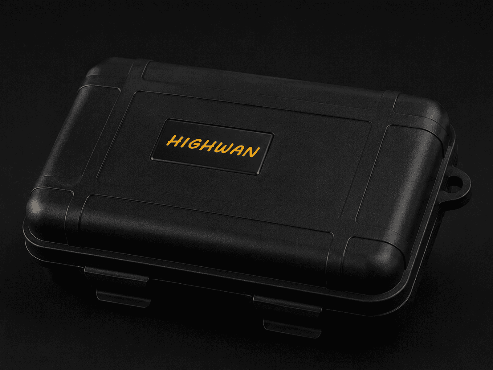 Geschlossene Hardcase-Box mit HIGHWAN-Logo