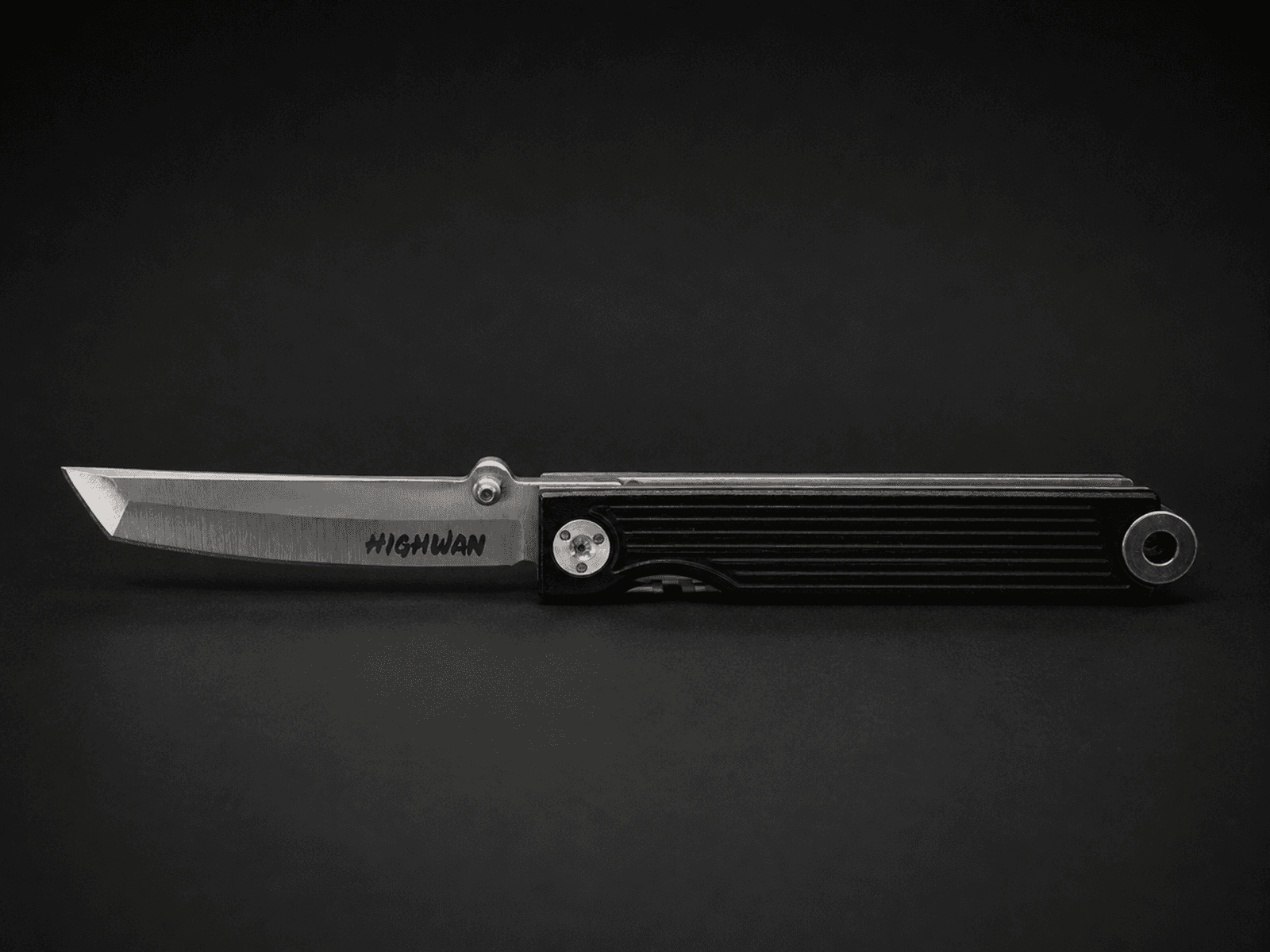 Hash Knife offen, Tanto-Klinge mit HIGHWAN-Gravur